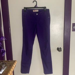 L.e.i. Low rise Purple Jeggings Size 3
